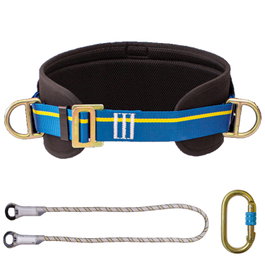 WOLFPACK LINEA PROFESIONAL Kit de sécurité avec ceinture, corde et mousqueton