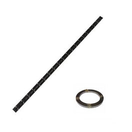 DUVER Duver Rollo 5M /25M - Rouleau de charnière de piano de 5 m, finition noire, dimensions 20X0.7 mm