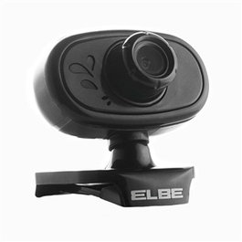 ELBE MCM-60 Caméra Web Haute Définition pour PC avec câble USB 1,5 m, Compatible Plug & Play
