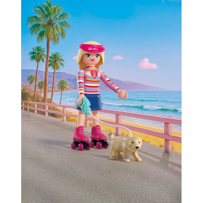 PLAYMOBIL Barbie Malibu 72126 avec chiot Taffy et patins