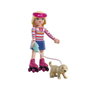 Playmobil Barbie Malibu 72126 - Poupée avec chien et patins à roulettes, langage espagnol, à partir de 4 ans