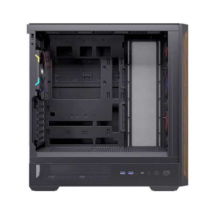 Einarex PULSE P800 Boîtier ATX Semi-Tour Gaming Noir Vidreo Trempé RGB 4 Ventilateurs Inclus