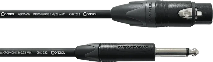CORDIAL Câble Audio Jack Mono vers XLR Femelle 10 m CORDIAL Câble Audio Jack Mono vers XLR Femelle 10 m
