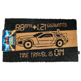 SD TOYS Tapis de porte décoratif 'Retour vers le futur' Back to the Future 60 x 40 cm en fibre de coco avec base PVC