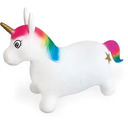 Mondo Ballon Sauteur Gonflable Licorne 65 cm pour Enfant des 18 Mois - Stabilité et Sécurité Intérieur/Extérieur - PVC