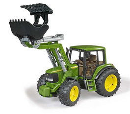 Bruder Tracteur John Deere 6920 avec Pelle Frontale - Jouet en ABS - Dimensions 39 x 16 x 17 cm