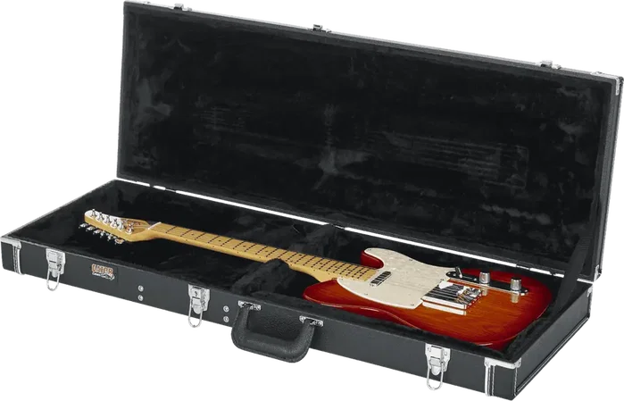 Gator GWE Étui rigide pour guitare électrique, bois, noir