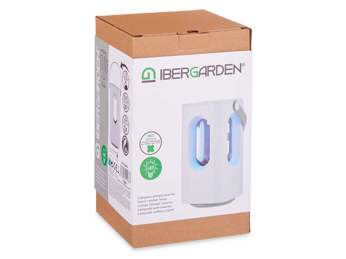 Ibergarden Lampe Anti-Moustiques USB 13x22x16 cm Blanc 3W (Set de 6)