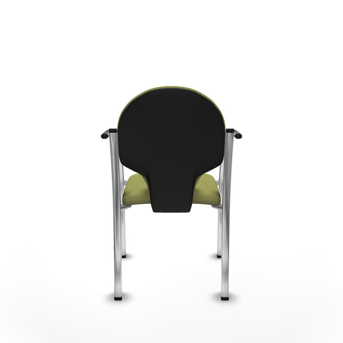 Silla Hellín tapizada con Tela color Verde oliva. Brazos fijos Silla Hellín tapizada con Tela color Verde oliva. Brazos fijos