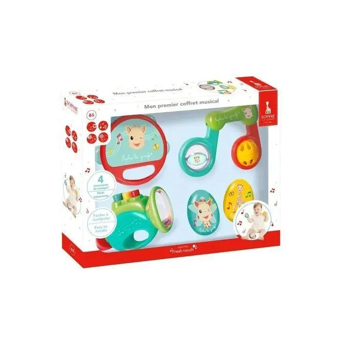 Sophie La Girafe SOPHIE LA GIRAFE - Mon premier coffret musical - Coffret cadeau d'instruments d'éveil musical pour bébé avec sons et rythmes