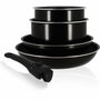 Menastyl Batterie de cuisine 5 pièces - Noir - Induction
