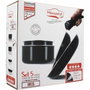 Menastyl Batterie de cuisine 5 pièces - Noir - Induction