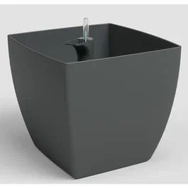 Pot de fleurs Artevasi Siena SWS 40 MA - Intérieur/Extérieur - Plastique résistant aux UV - ø40 cm x H36 cm (41,5 L) - Gris anthracite