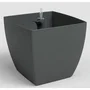 Pot de fleurs Artevasi Siena SWS 40 MA - Intérieur/Extérieur - Plastique résistant aux UV - ø40 cm x H36 cm (41,5 L) - Gris anthracite