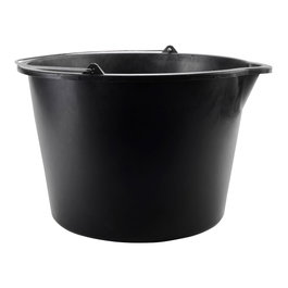 Universal Seau de construction 20 L avec bec verseur 6597 Diamètre 38,1 cm x Hauteur 26 cm Noir Polyéthylène
