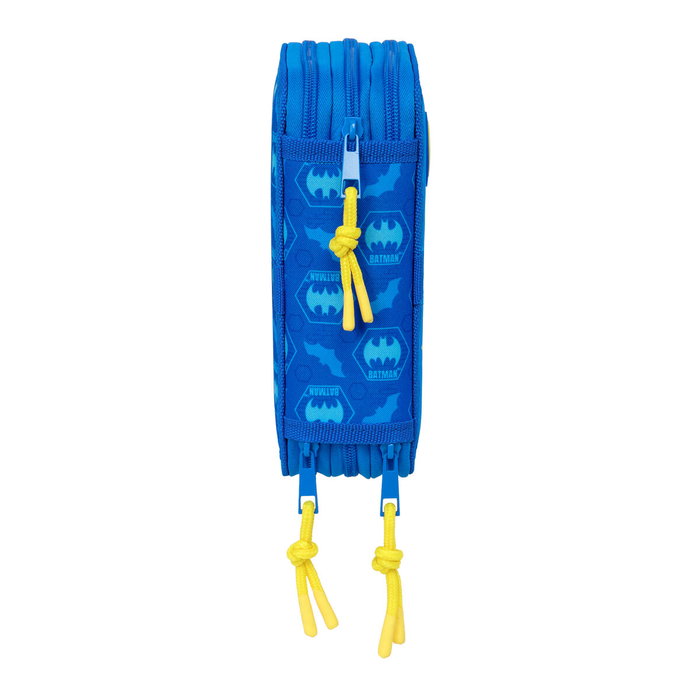 Pochette à crayons triple Batman Bleu 12,5 x 19,5 x 5,5 cm 37 Pièces