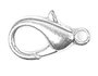 Innspiro Lot de 2 fermoirs mousqueton métalliques argentés 4,5x18,0mm