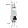 Revalco Disjoncteur magnétothermique 1 pôle + neutre 25A (étroit) baquelite blanc 230V