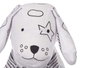 Pincello Peluche à colorier chien 13x14x20 cm blanc noir (Set de 8)