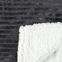 Home Deco Factory Couverture en Flanelle Grise 180x220 cm