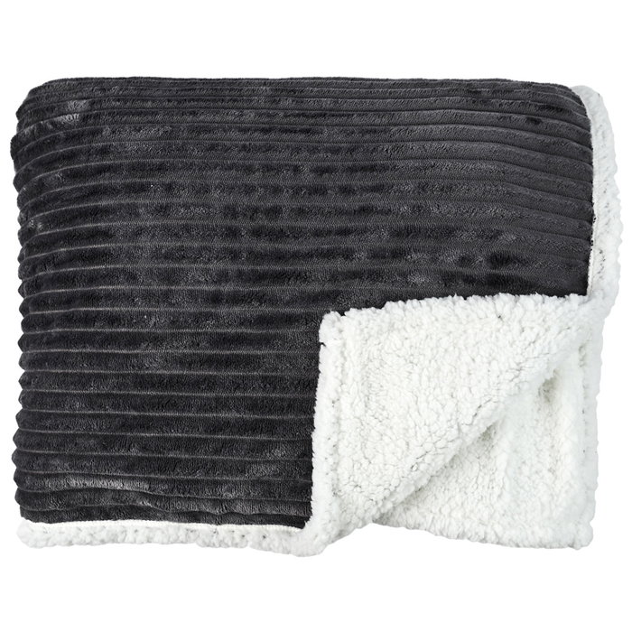 Home Deco Factory Couverture en Flanelle Grise 180x220 cm Home Deco Factory Couverture en Flanelle Grise 180x220 cm