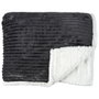 Home Deco Factory Couverture en Flanelle Grise 180x220 cm