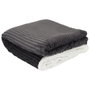 Home Deco Factory Couverture en Flanelle Grise 180x220 cm