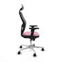 Piqueras y Crespo Chaise de Bureau 2D086N1 Rose avec Appui-tête