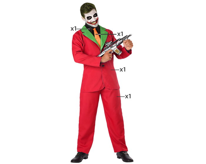 Atosa Déguisement Clown Rouge Adulte Atosa Déguisement Clown Rouge Adulte