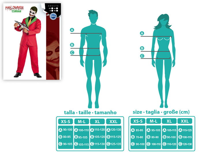 Atosa Déguisement Clown Rouge Adulte Atosa Déguisement Clown Rouge Adulte