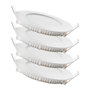 Pack de 4 panneaux LED circulaires 6 W 400 lm Blanc Froid 6000 K