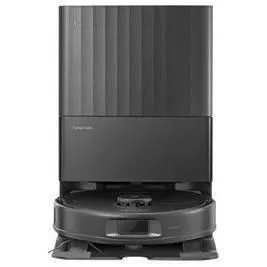 Roborock Aspirateur Robot Laveur QRevo Plus Noir avec Station de Vidange et de Lavage, Serpillière Extensible, Aspiration 7000 Pa