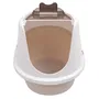 M Pets Maison de toilette ECO TIMA M pour chat - Boîte à litière avec filtre anti-odeurs et porte battante, plastique recyclé, couleur sable du désert