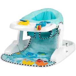 Baby Einstein Siège d'apprentissage et d'activités bébé Sea of Support 2 en 1 pour 4 mois et plus, 2 hauteurs, jouets amovibles, sans BPA