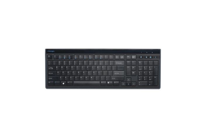 Kensington Clavier USB Slim Advance Fit™ Format Plein - Pavé Numérique - Touches Style Portable Réactives avec Touches Médias Dédiées (Volume, Navigation Internet)