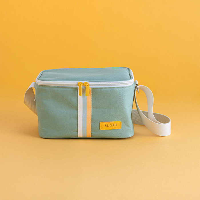 Quid Sac Isotherme Sugar 23x15x15 cm Vert Textile avec Bandoulière Fermeture Zippée Lot de 12 Quid Sac Isotherme Sugar 23x15x15 cm Vert Textile avec Bandoulière Fermeture Zippée Lot de 12