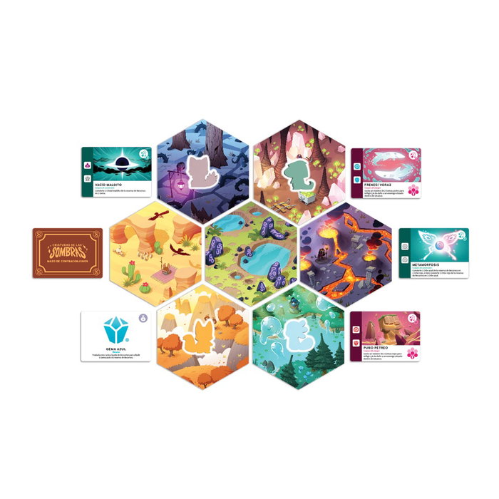 Asmodee Juego Mesa Criaturas Las Sombras Edad Jeu de société stratégique fantastique pour 12 ans et plus, cartes et plateau