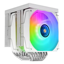 Mars Gaming MCPU-LCDPROW Ventilateur CPU Double Tour 380W TDP 8 Heatpipes ARGB Blanc