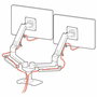 Support de table d'écran Ergotron ERG45245026 Argenté 27"