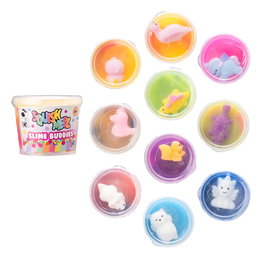 HTI - Boîtes de Slime avec Animaux à Collectionner - Expérience 12 Pièces - Slime de Couleurs Variées - Recommandé +3 ans