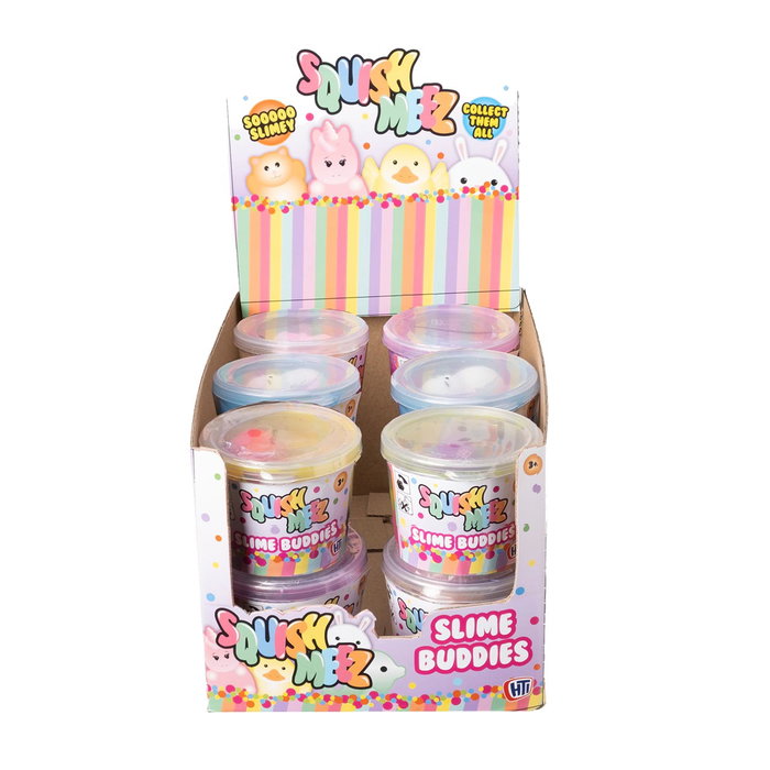 HTI - Boîtes de Slime avec Animaux à Collectionner - Expérience 12 Pièces - Slime de Couleurs Variées - Recommandé +3 ans