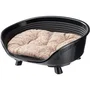 Ferplast - Corbeille de Relaxation Coussinée pour Chien et Chat - Taille L (73 x 55 x 27 cm) - Noir