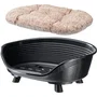 Ferplast - Corbeille de Relaxation Coussinée pour Chien et Chat - Taille L (73 x 55 x 27 cm) - Noir