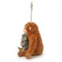 TOYS REVOLUTION Porte-clés Peluche Monkey Punch 15 cm - Peluche Singe en Mousse Souple