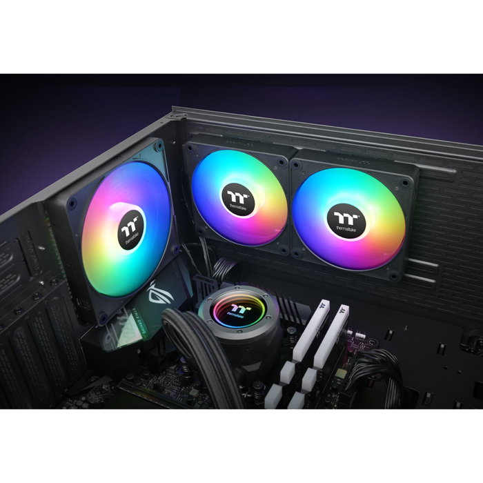 Thermaltake CT140 EX ARGB Pack de 3 ventilateurs de 140 mm Noir Thermaltake CT140 EX ARGB Pack de 3 ventilateurs de 140 mm Noir