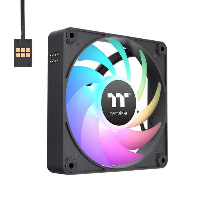 Thermaltake CT140 EX Pack 3 Ventilateurs 140mm ARGB PWM Noir Haute Performance Magnétique