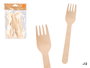 KINVARA Set de 24 fourchettes en bois marron