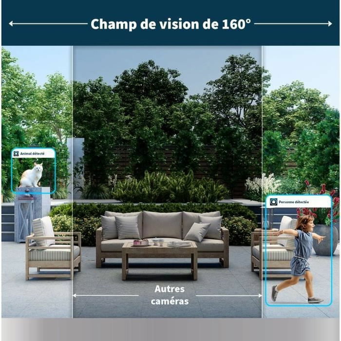 Arlo Pro 5 Pack de 3 Caméras de Sécurité Extérieures Blanc