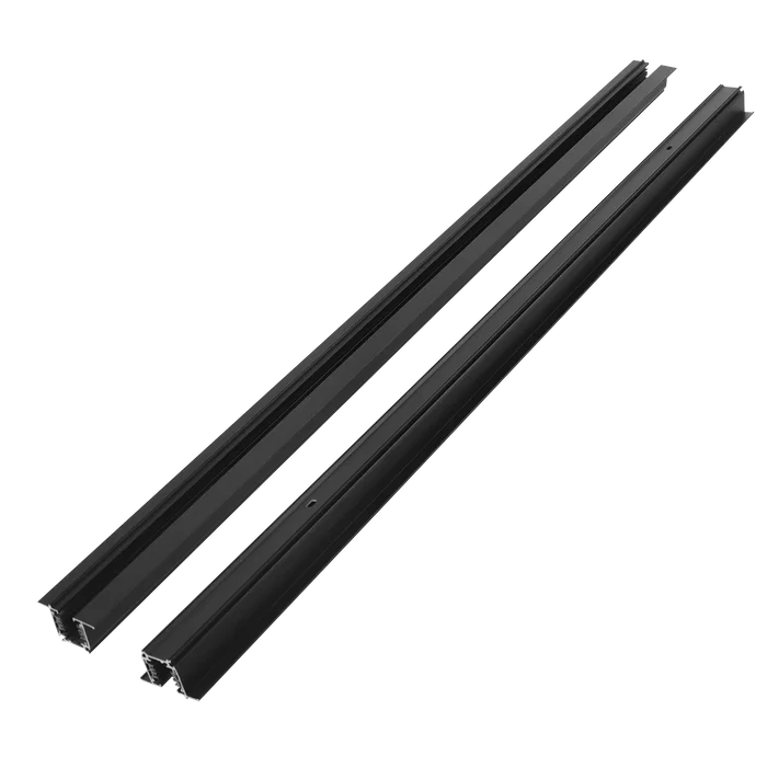 HO Rail Trifasique Encastrable pour Spots LED Noir 1M [HO-LM3220-EM] - Projecteurs Déplaçables