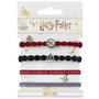 THE CARAT SHOP - Blister de 4 Bracelets à Fermoir Plateforme 9 3/4 Harry Potter - Polièster, Caoutchouc, Alliage de Zinc